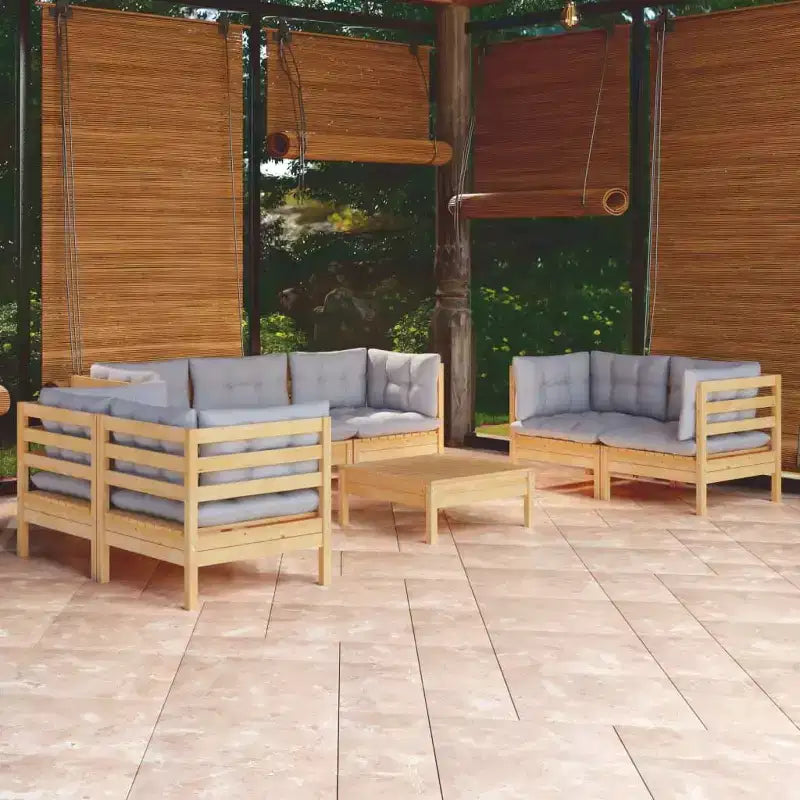 vidaXL Salon de jardin modulable avec coussins