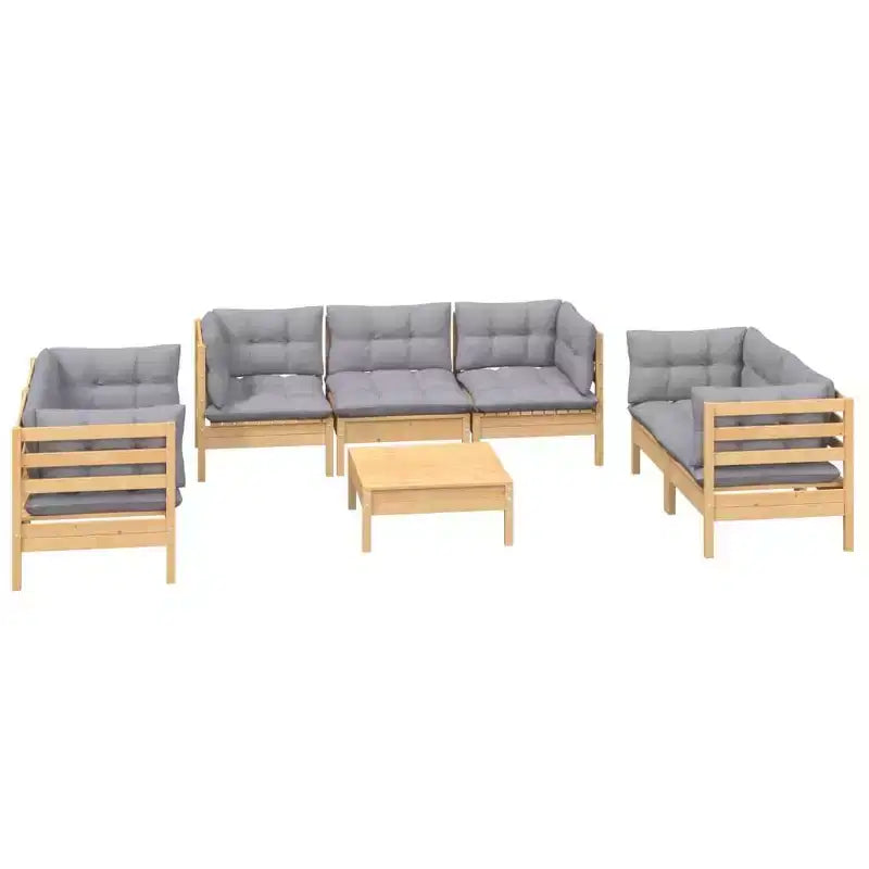 vidaXL Salon de jardin modulable avec coussins