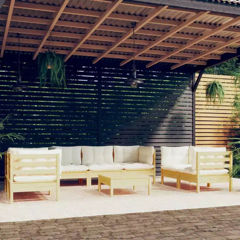 vidaXL Salon de jardin modulable avec coussins