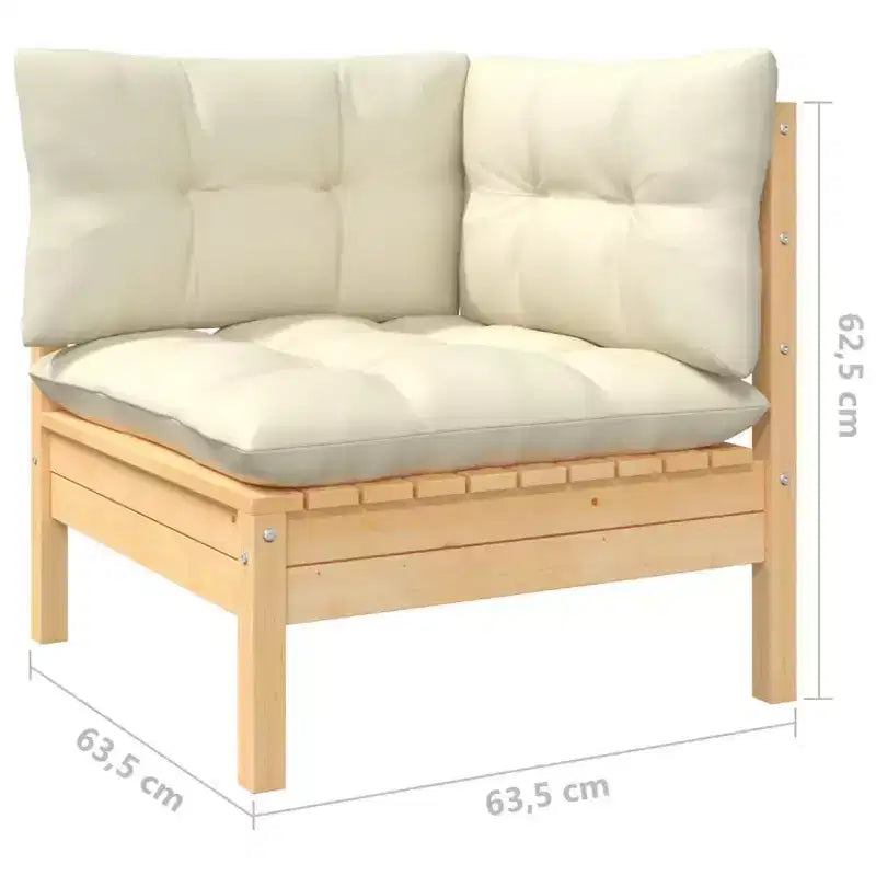 vidaXL Salon de jardin modulable avec coussins