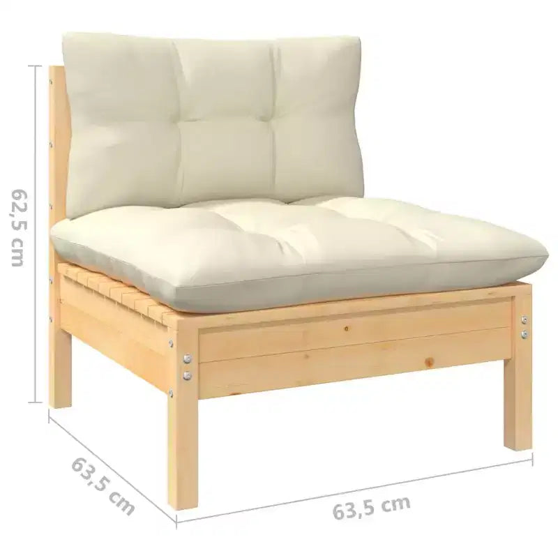 vidaXL Salon de jardin modulable avec coussins