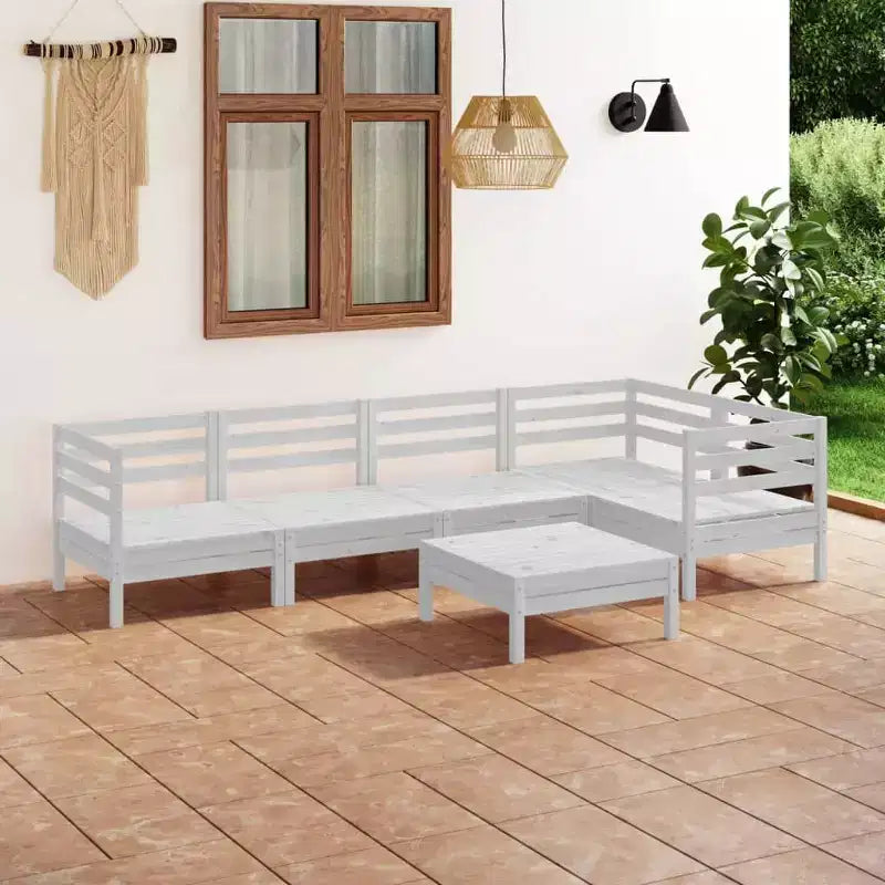 vidaXL Salon de jardin Bois de pin massif Ensemble 6 pièces Modulable