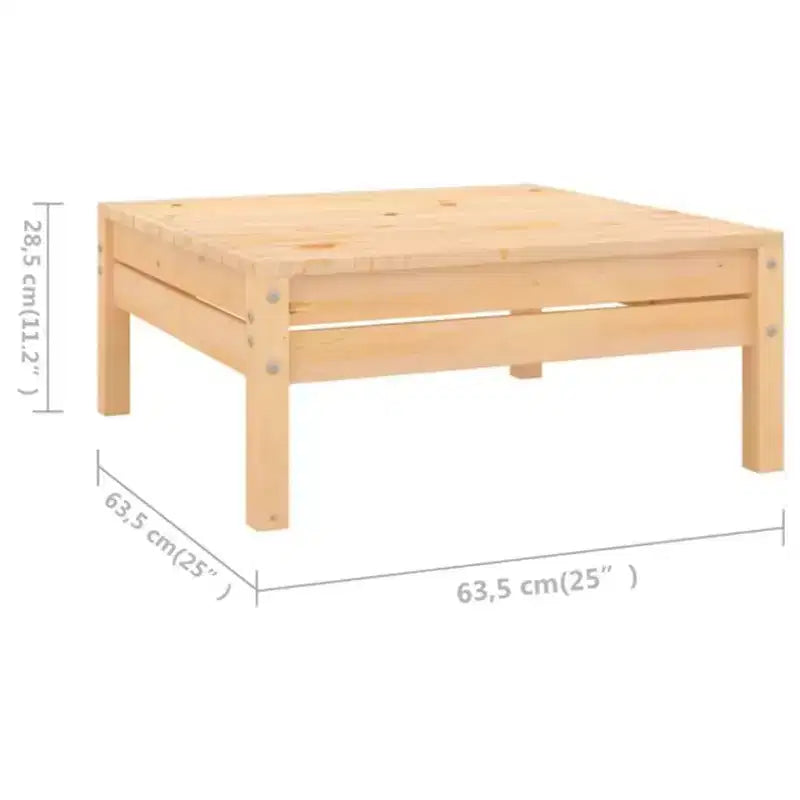 vidaXL Salon de jardin Bois de pin massif Ensemble 6 pièces Modulable