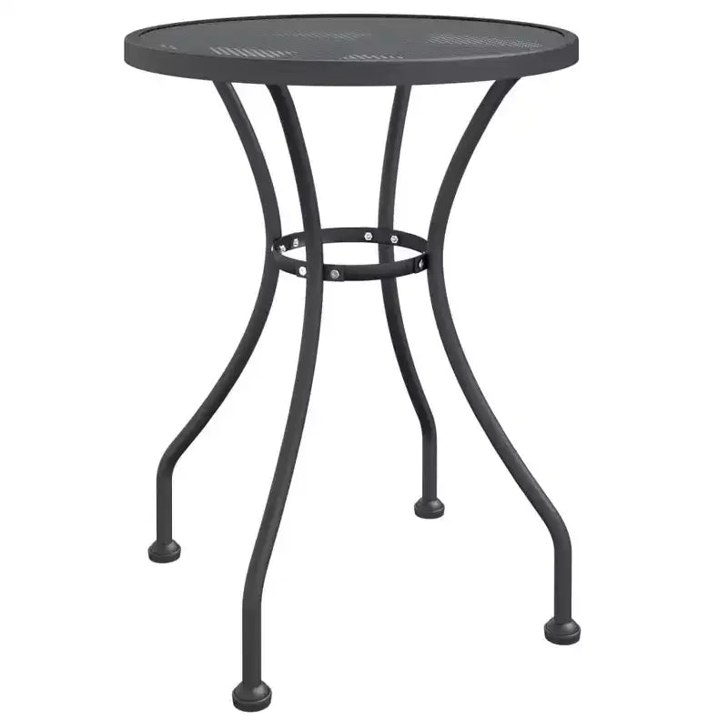 vidaXL Salon de jardin avec table en métal déployé, gris anthracite