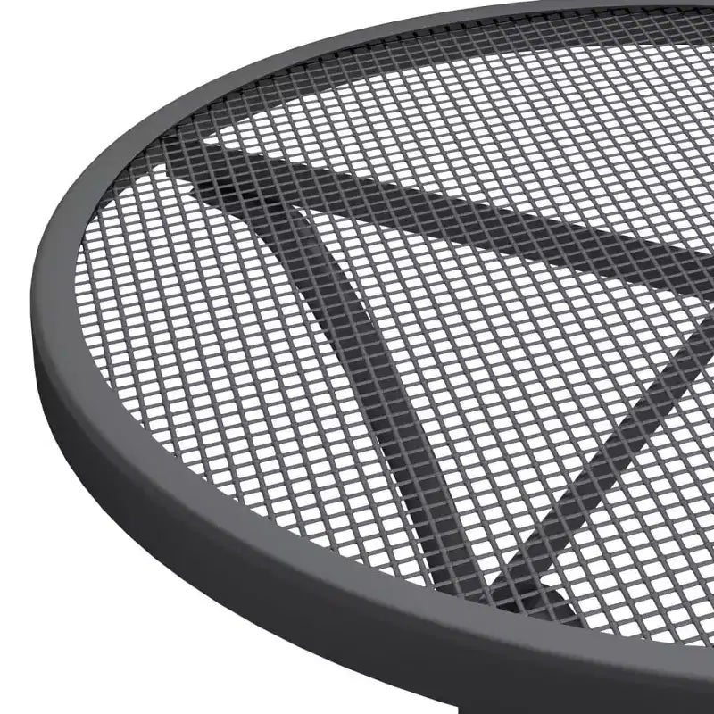 vidaXL Salon de jardin avec table en métal déployé, gris anthracite