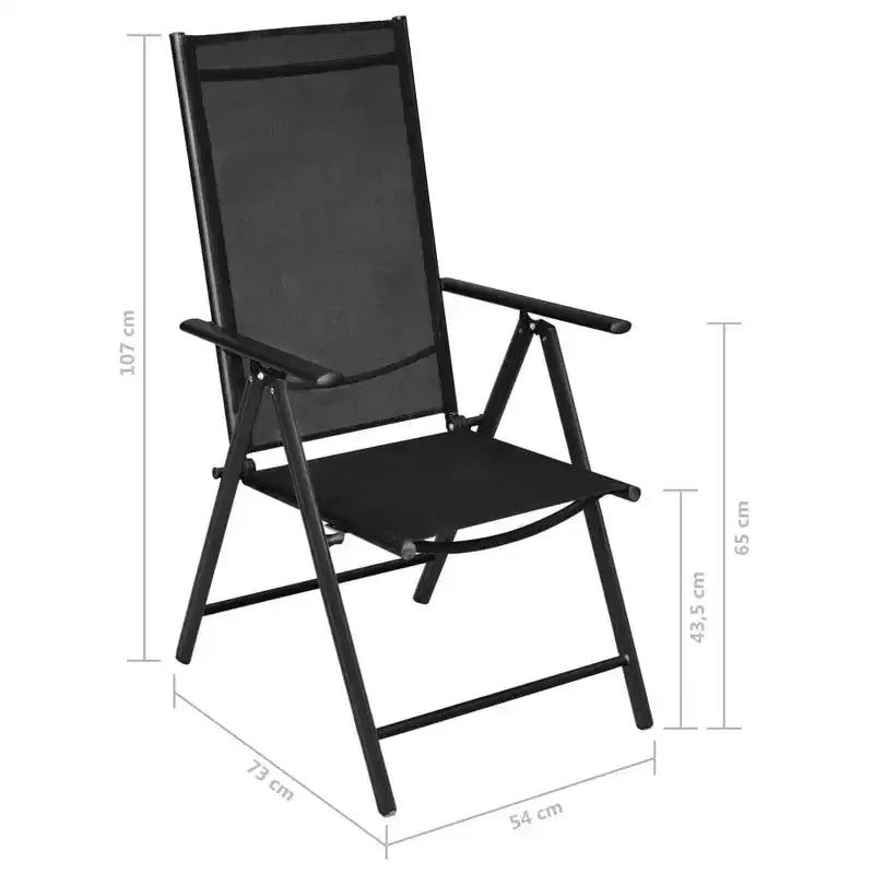 vidaXL Ensemble de Repas de Jardin avec Dossier Réglable