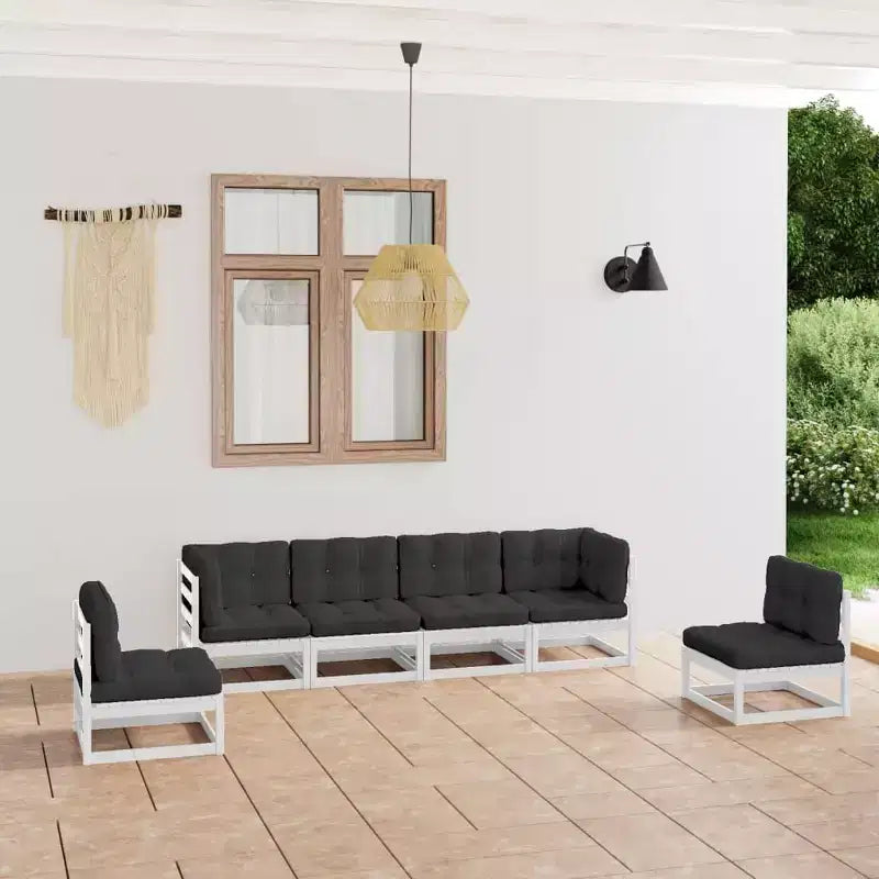 vidaXL Salon de jardin Bois de pin massif Modulable