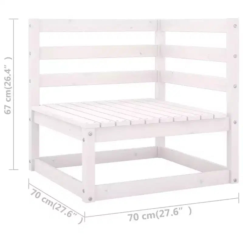 vidaXL Salon de jardin Bois de pin massif Modulable