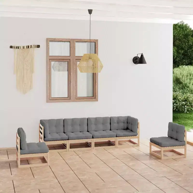 vidaXL Salon de jardin Bois de pin massif Modulable