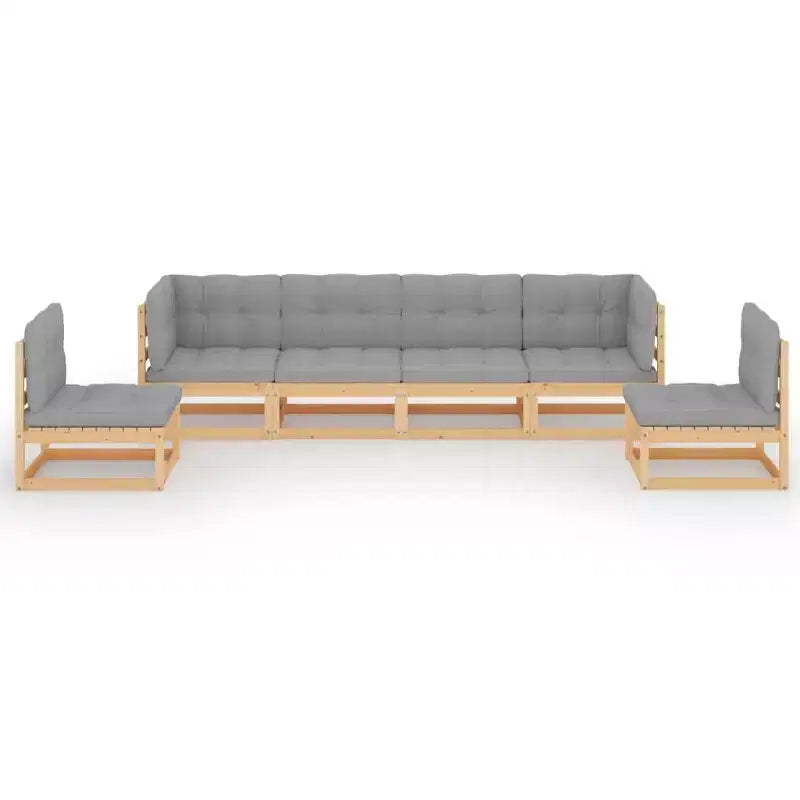 vidaXL Salon de jardin Bois de pin massif Modulable