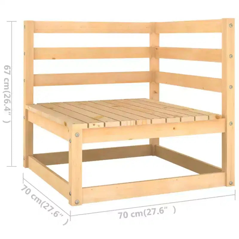 vidaXL Salon de jardin Bois de pin massif Modulable