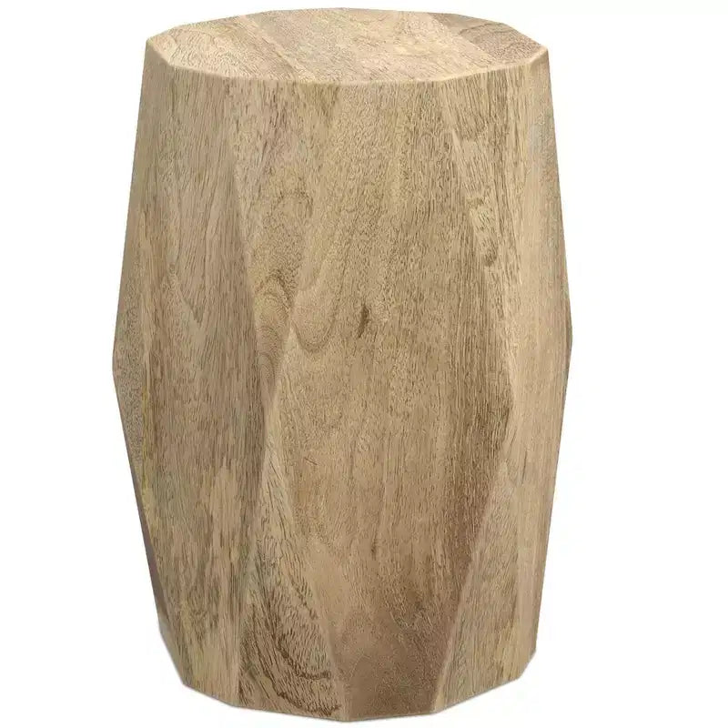 15" Wide Solid Mango Wood Contemporary End Table, Fully Assembled