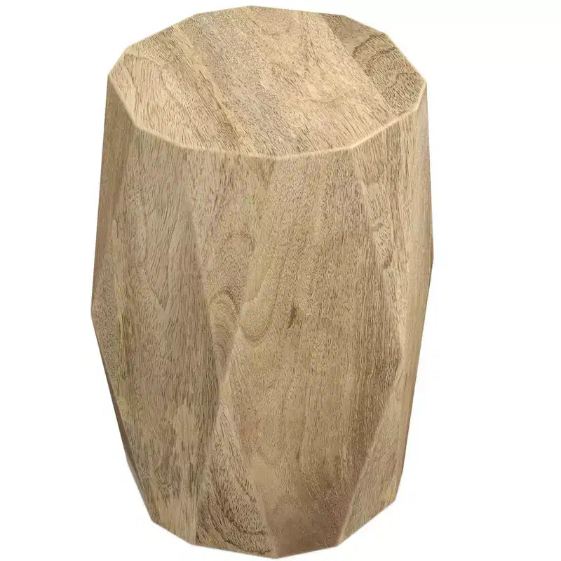15" Wide Solid Mango Wood Contemporary End Table, Fully Assembled