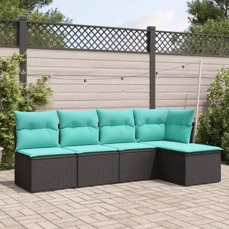 vidaXL Salon de jardin modulable avec coussins et design ajustable