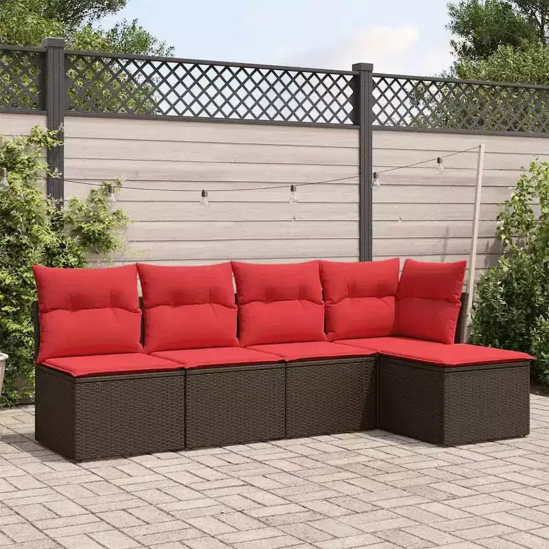 vidaXL Salon de jardin modulable avec coussins et design ajustable