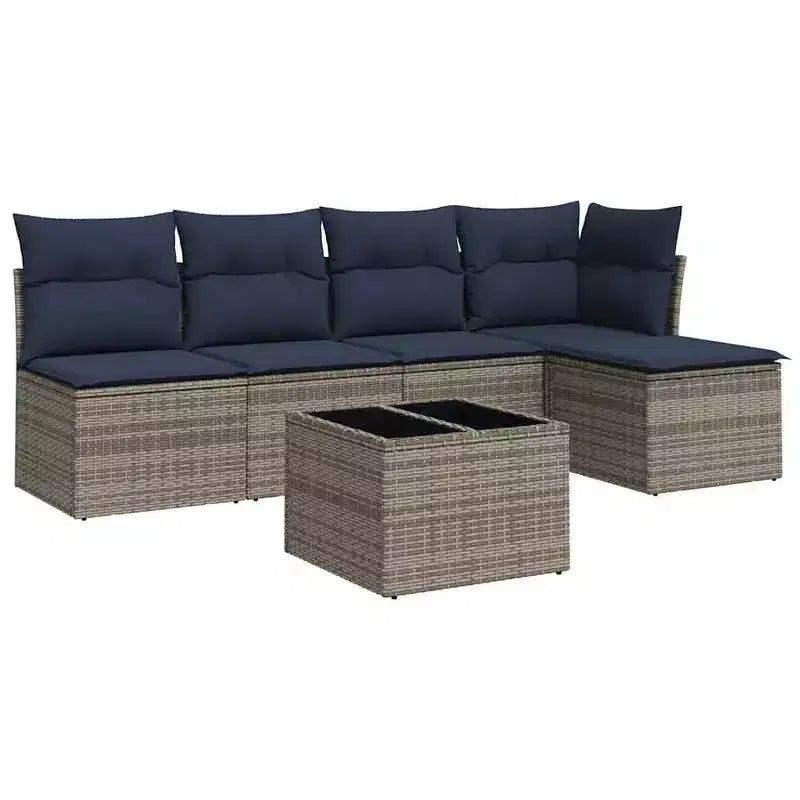 vidaXL Modular Garden Sofa Set with Cushions and Adjustable Design
