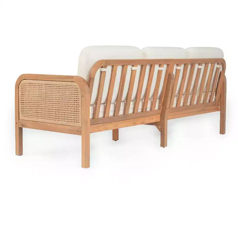 Christopher Knight Home Ximena Salon de jardin 4 pièces en bois d'acacia et résine tressée avec table basse à lattes