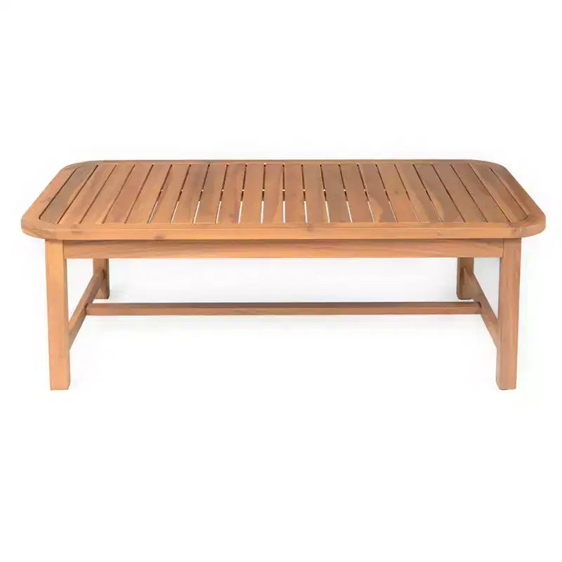 Christopher Knight Home Ximena Salon de jardin 4 pièces en bois d'acacia et résine tressée avec table basse à lattes