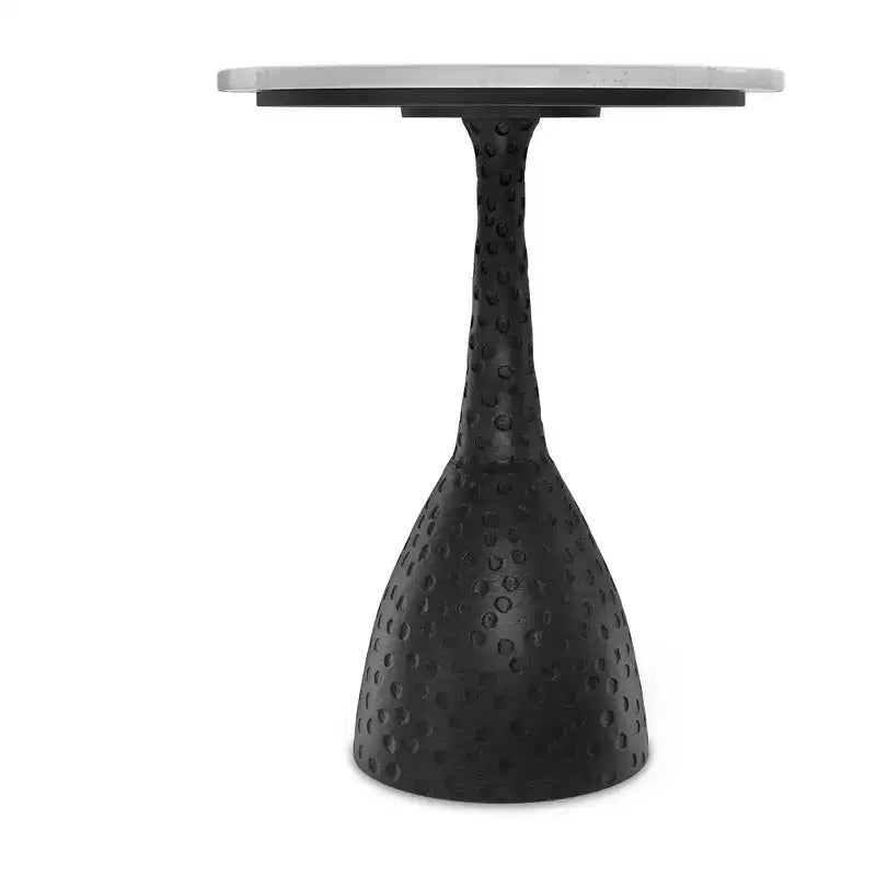 16" Wide Round Contemporary Modern Side Table, Black