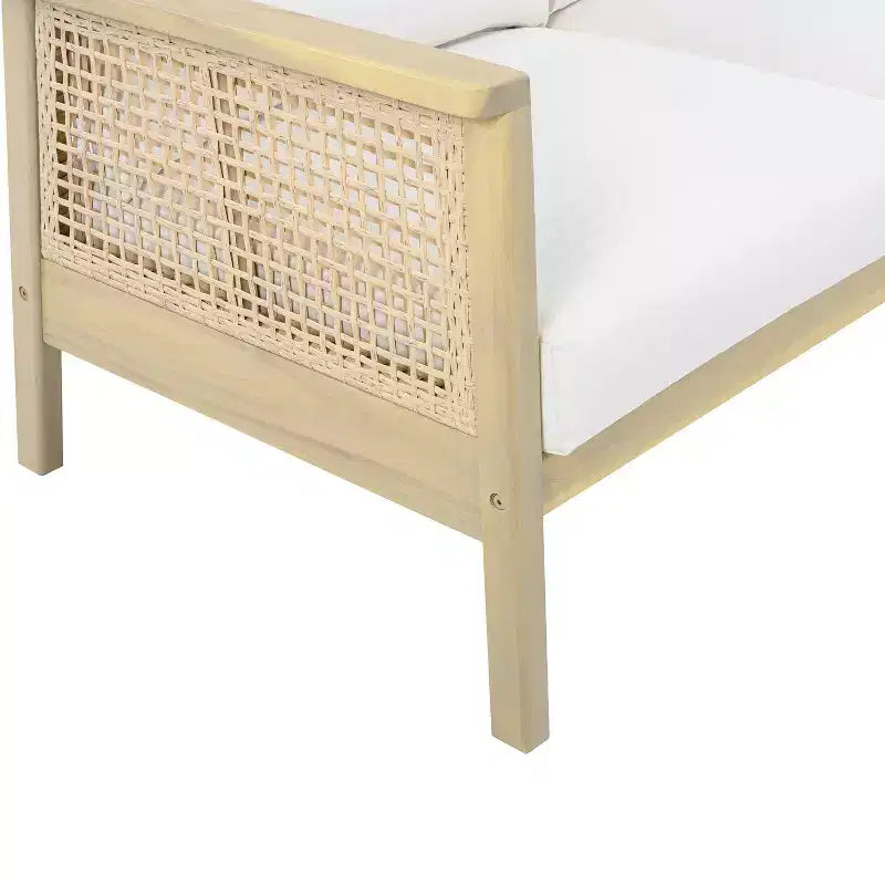 Christopher Knight Home Sejin Ensemble de 5 pièces de mobilier de jardin en bois d'acacia avec table à lattes et osier en polyéthylène