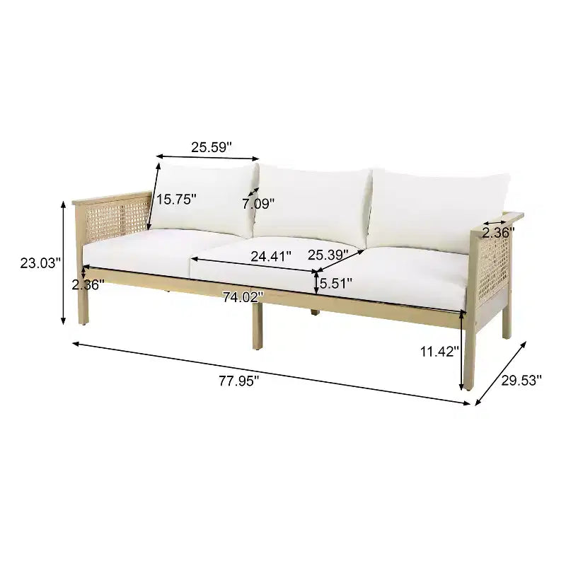 Christopher Knight Home Sejin Ensemble de 5 pièces de mobilier de jardin en bois d'acacia avec table à lattes et osier en polyéthylène