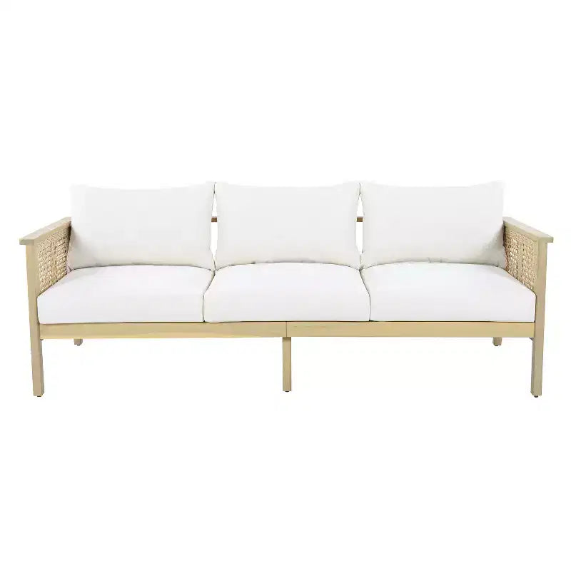 Christopher Knight Home Sejin Ensemble de 5 pièces de mobilier de jardin en bois d'acacia avec table à lattes et osier en polyéthylène