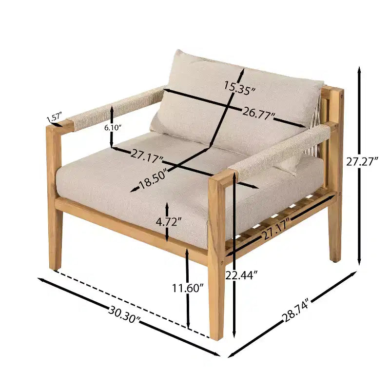 Ensemble de sièges en bois d'acacia Christopher Knight Home Aman pour terrasse moderne avec table d'appoint à lattes