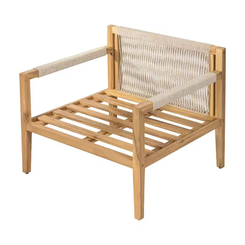 Ensemble de sièges en bois d'acacia Christopher Knight Home Aman pour terrasse moderne avec table d'appoint à lattes