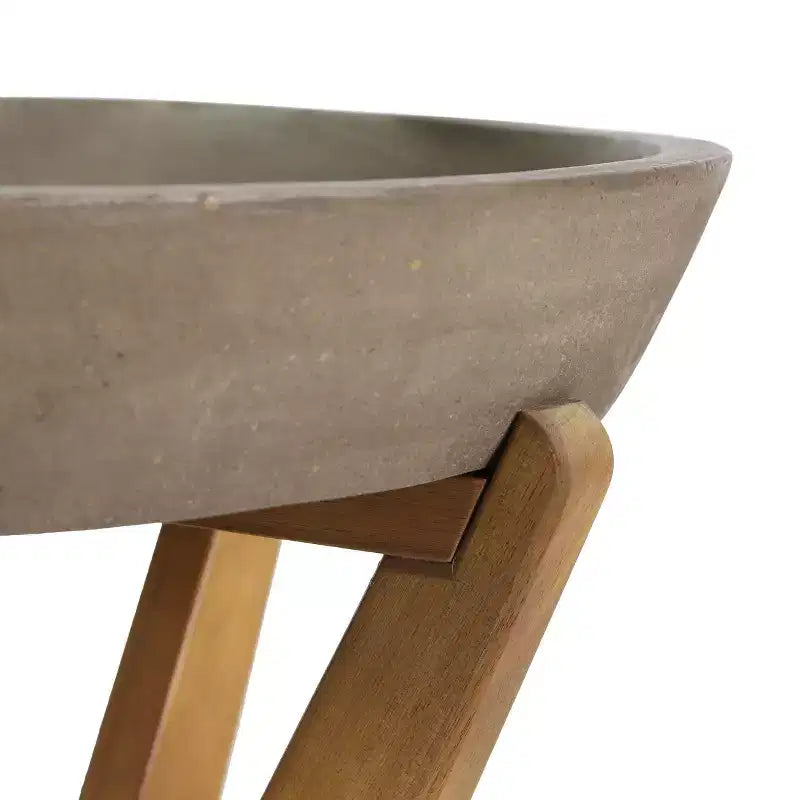 Christopher Knight Home Ankit Ensemble de salon moderne en bois d'acacia pour patio avec table ronde en béton léger