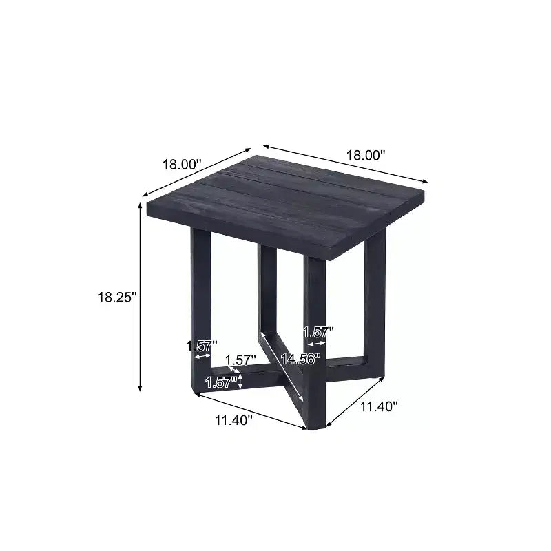 Christopher Knight Home Isha Modern Patio Acacia Wood Transats avec Table d'appoint à Lattes