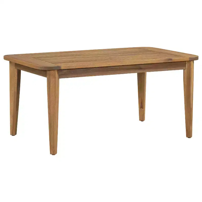 Ensemble de canapé d'extérieur en bois d'acacia Salon de jardin avec table basse et coussins, Teck+Beige - ModernLuxe