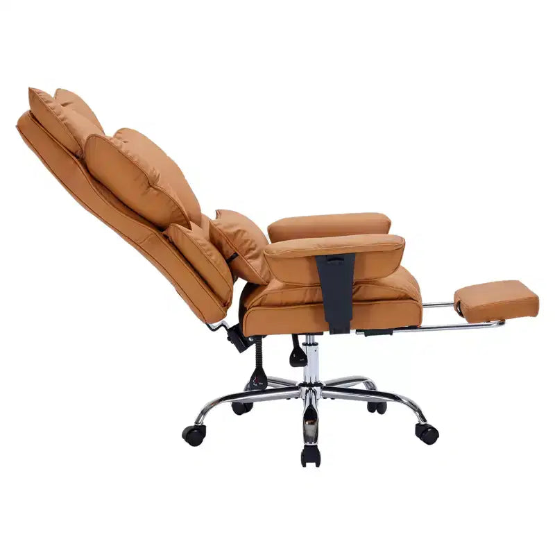 Big and Tall Office Chair with Foot Rest, High Back Gaming Chair, Leather Executive Office Chair, Ergonomic Computer Desk Chair with Lumbar Support