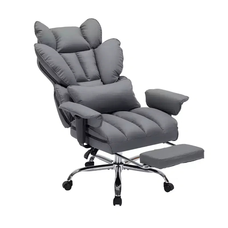 Big and Tall Office Chair with Foot Rest, High Back Gaming Chair, Leather Executive Office Chair, Ergonomic Computer Desk Chair with Lumbar Support