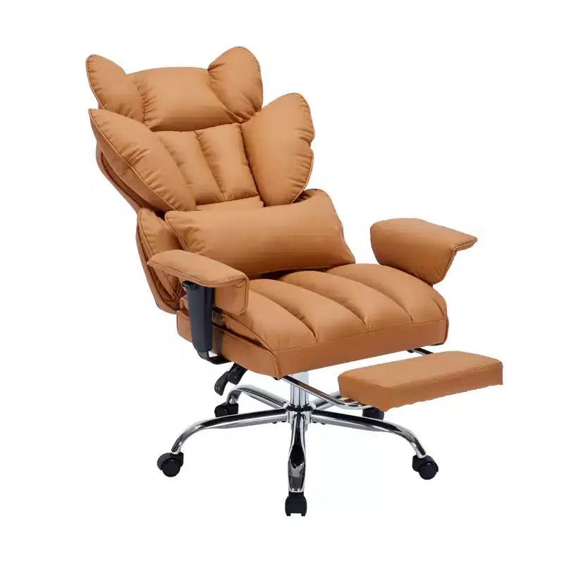 Big and Tall Office Chair with Foot Rest, High Back Gaming Chair, Leather Executive Office Chair, Ergonomic Computer Desk Chair with Lumbar Support