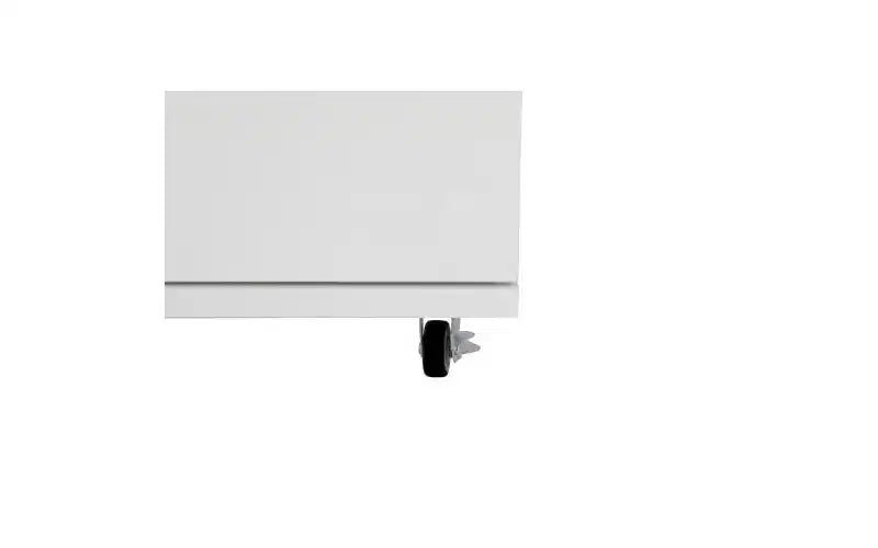 30" Modern 5-Drawer Storage Cabinet with Handles and 4-Way Casters, White, for Bedroom or Living Room