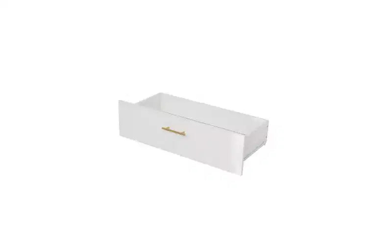 30" Modern 5-Drawer Storage Cabinet with Handles and 4-Way Casters, White, for Bedroom or Living Room