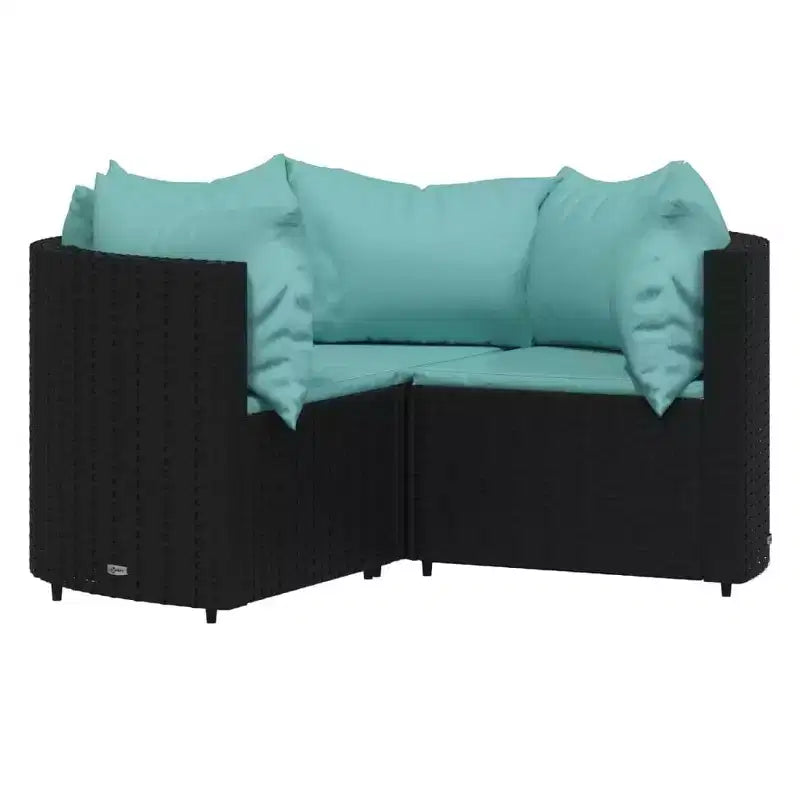 vidaXL Salon de jardin moderne avec coussins en résine tressée