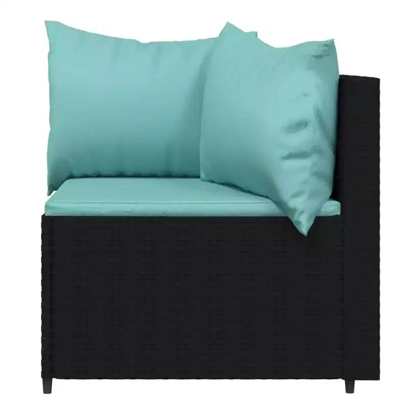vidaXL Salon de jardin moderne avec coussins en résine tressée