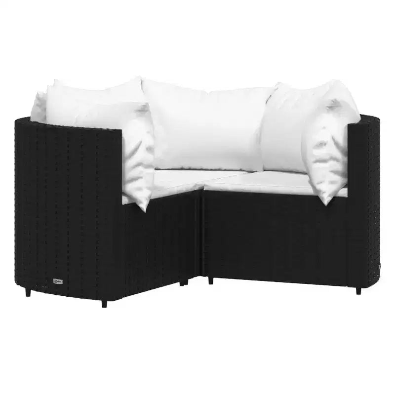 vidaXL Salon de jardin moderne avec coussins en résine tressée
