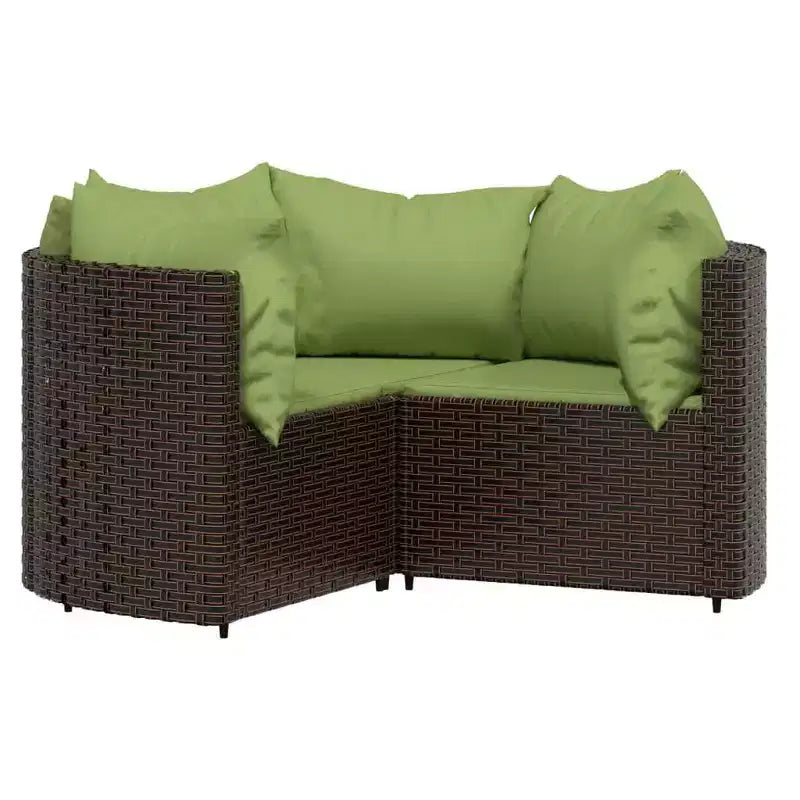 vidaXL Salon de jardin moderne avec coussins en résine tressée