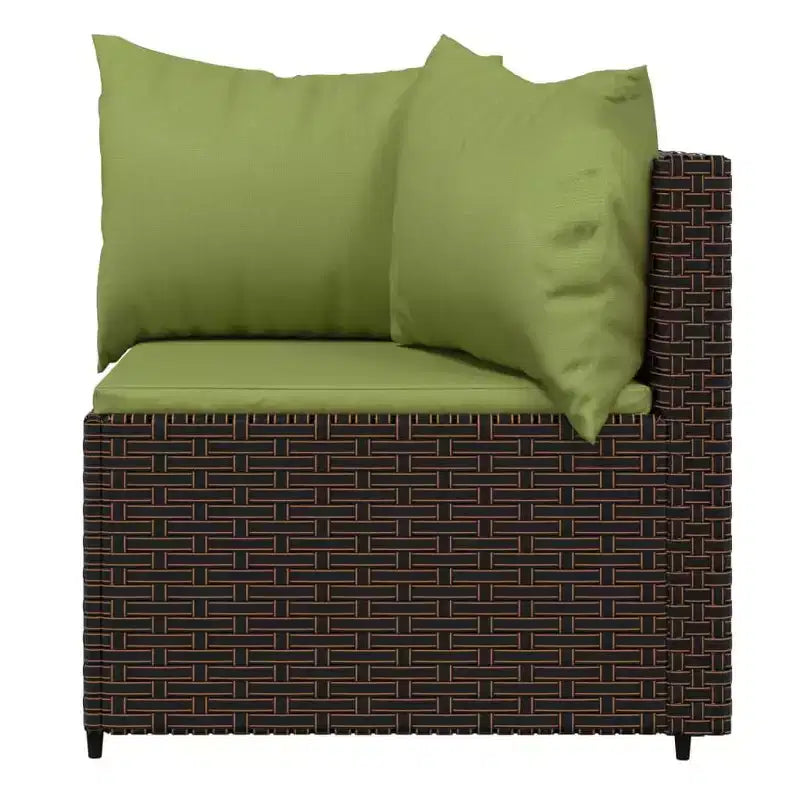 vidaXL Salon de jardin moderne avec coussins en résine tressée