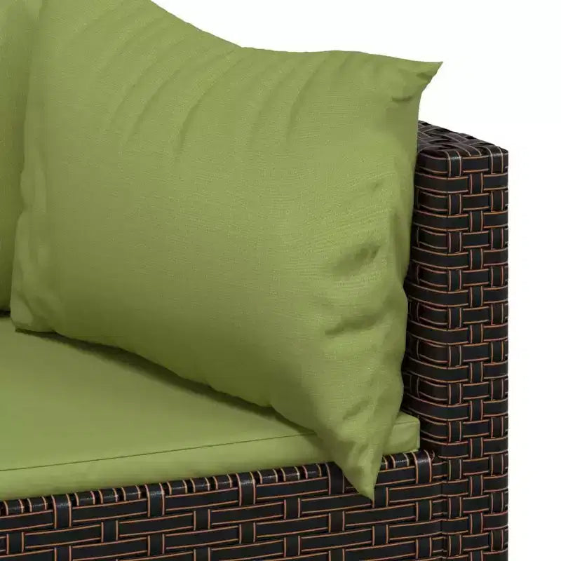 vidaXL Salon de jardin moderne avec coussins en résine tressée