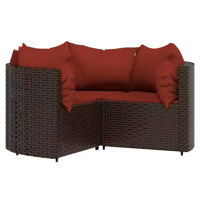 vidaXL Salon de jardin moderne avec coussins en résine tressée
