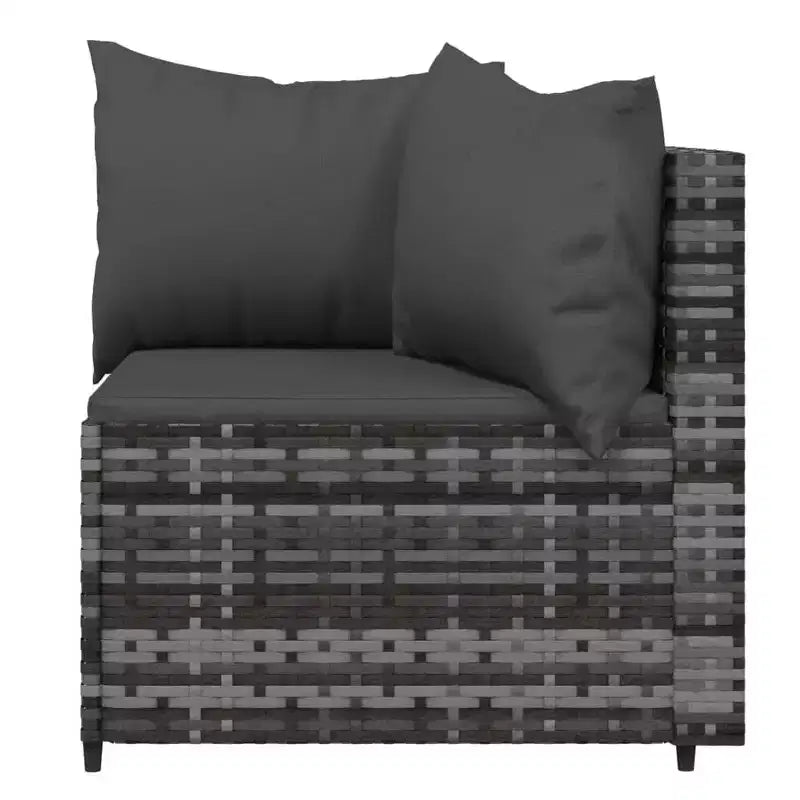 vidaXL Salon de jardin moderne avec coussins en résine tressée