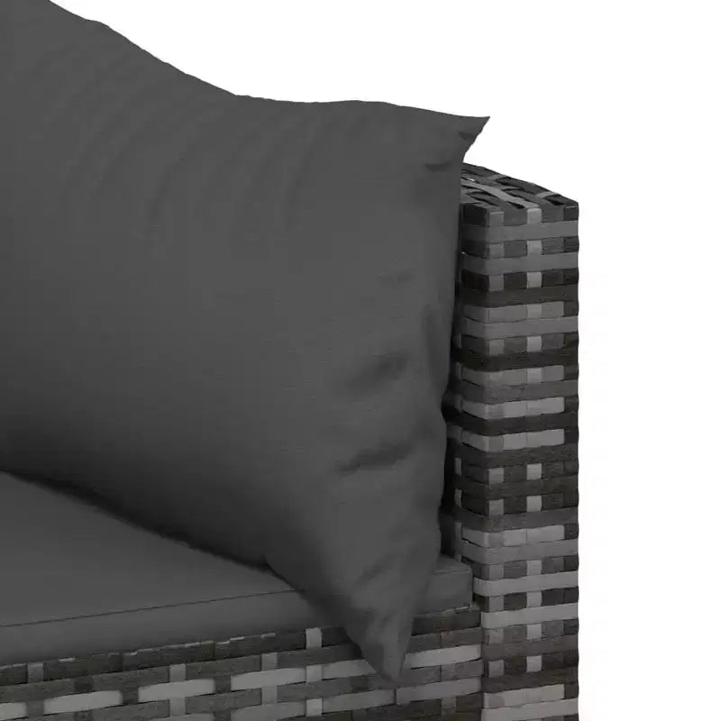 vidaXL Salon de jardin moderne avec coussins en résine tressée