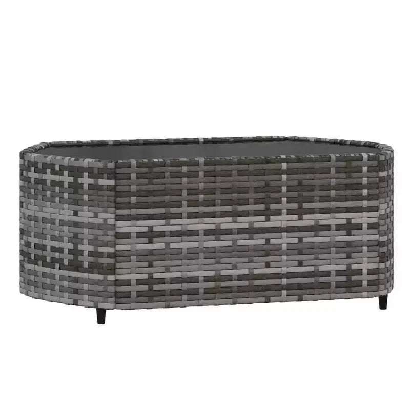vidaXL Salon de jardin moderne avec coussins en résine tressée