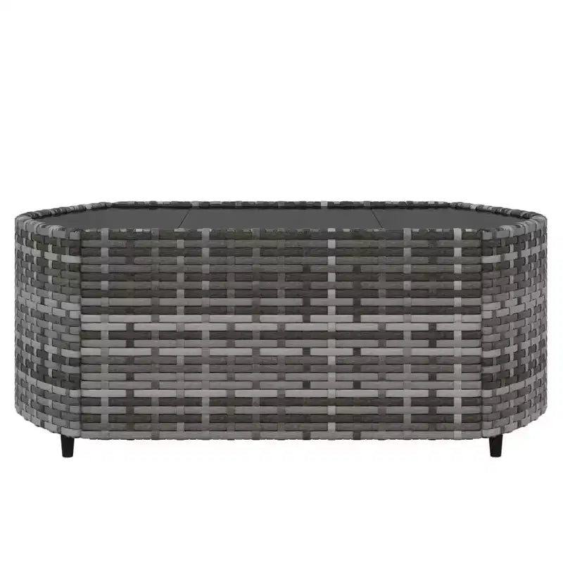 vidaXL Salon de jardin moderne avec coussins en résine tressée