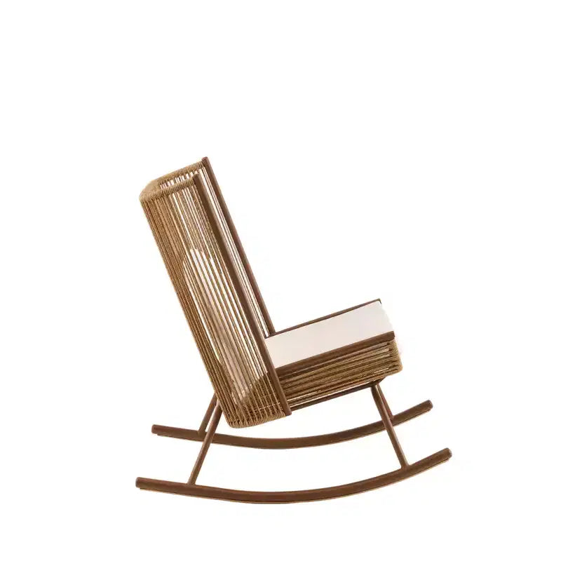 Christopher Knight Home Ved - Ensemble repas 3 pièces pour patio style ferme avec table en bois d'acacia et chaises berçantes en fer