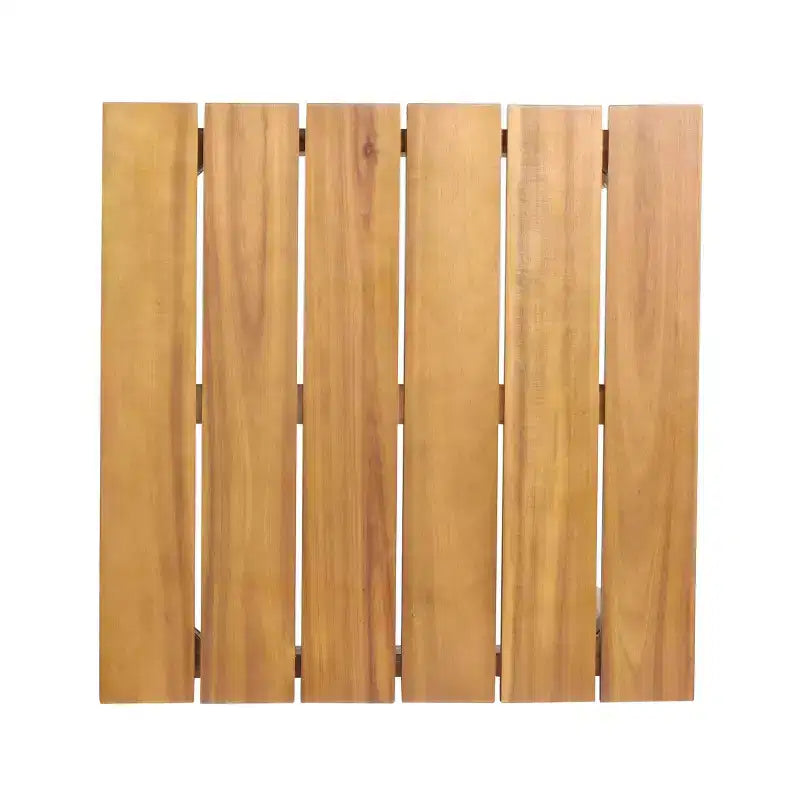 Christopher Knight Home Ved - Ensemble repas 3 pièces pour patio style ferme avec table en bois d'acacia et chaises berçantes en fer