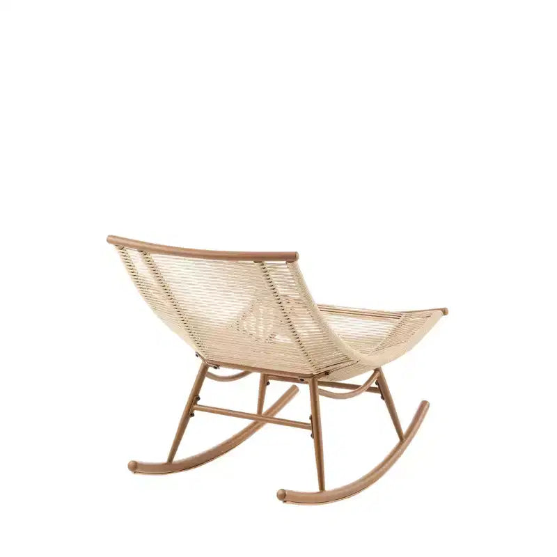 Christopher Knight Home Abhay Ensemble de salle à manger d'extérieur 2 pièces de style Ferme avec table en bois d'acacia et fauteuil à bascule en fer